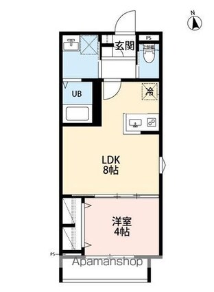 Ｃａｓａ　Ｐｒｉｍａｖｅｒａ（カーサプリマベラ）[1LDK/30.02m2]の間取図