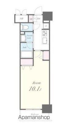 ＲＯＯＴｓ　Ｓｈｉｎｊｕｋｕ　Ｗａｋａｍａｔｓｕｃｈｏ[1K/30.55m2]の間取図