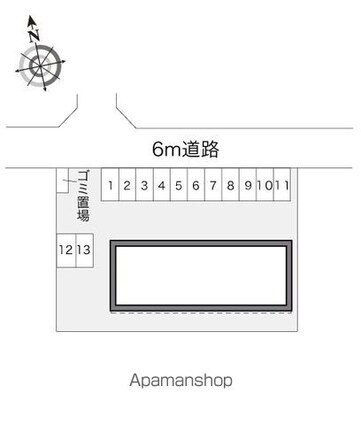 レオパレス四季[2DK/49.68m2]の配置図