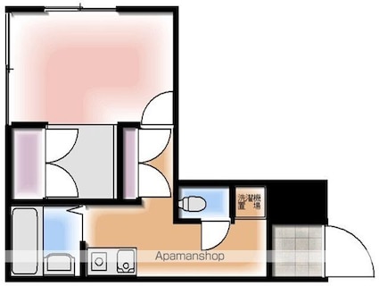 パレノーブル野田花井[1K/28.09m2]の間取図