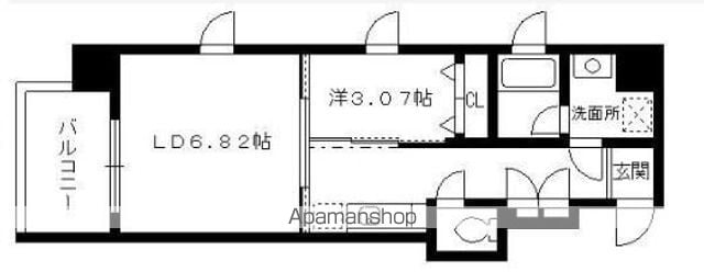 福岡市中央区薬院のマンションの間取り