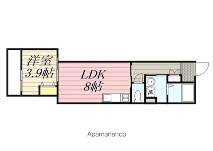 天台５丁目１棟アパート[1LDK/31.57m2]の間取図