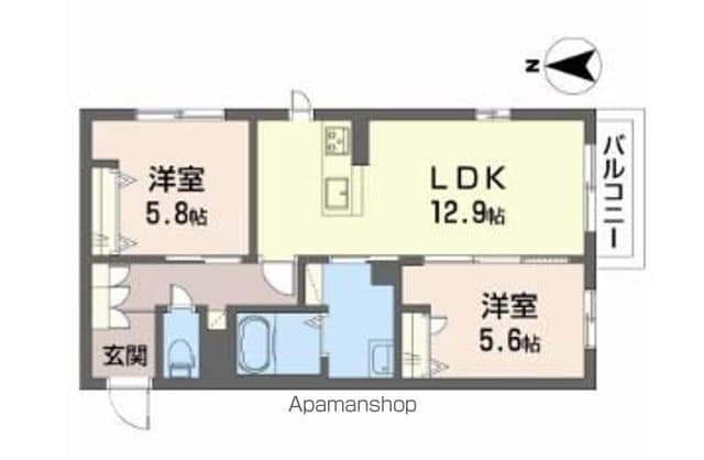 【岩出市川尻のアパートの間取り】