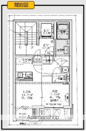 Ｈｉｄｅ　Ｍａｒｉｎａ　Ｕｅｎｏ[1LDK/32.34m2]の間取図