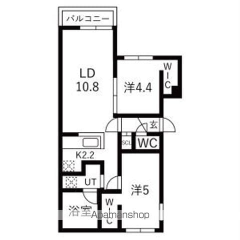 FLAP福住 仮)月寒東1−11MS A棟の間取り写真