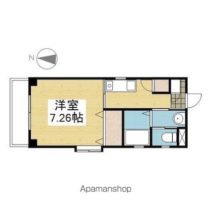 オクトルハイム[1K/25.26m2]の間取図