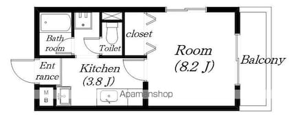 グランシャリオ[1K/29.26m2]の間取図