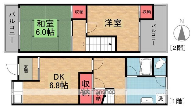 東山1丁目テラスハウスの間取り写真