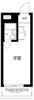 東京都目黒区東山３丁目[1R/14.52m2]の間取図