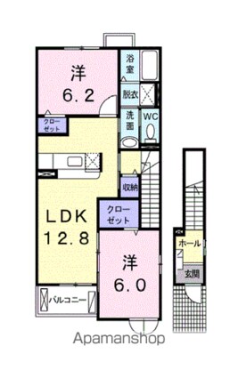 リヴァーパークⅡ　Ｃ[2LDK/60.47m2]の間取図