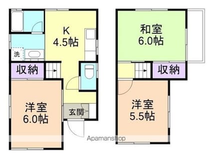 和歌山県和歌山市松江北７丁目[3DK/51.84m2]の間取図