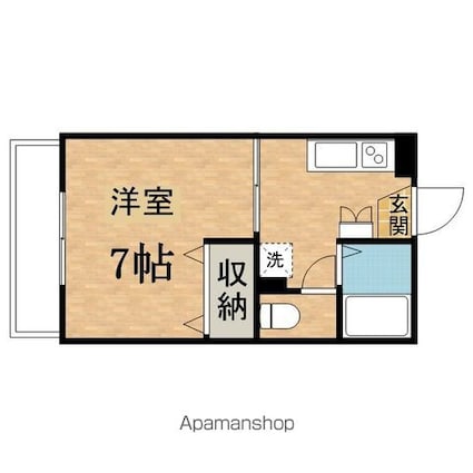 リジェール[1K/23.1m2]の間取図