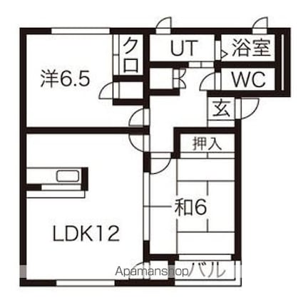 プラセールＢ[2LDK/57.85m2]の間取図