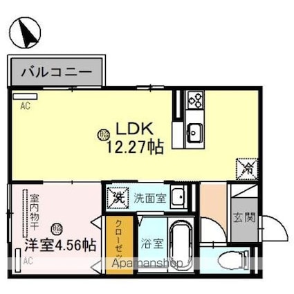 ロイヤルメゾンＨＹＳ[1LDK/40.29m2]の間取図