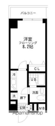 レジディア桜上水[1K/25.04m2]の間取図