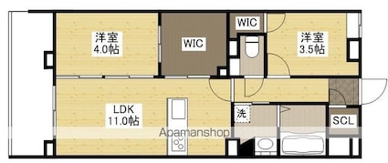 ＦＬＡＸ十日市[2SLDK/49.95m2]の間取図