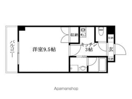 ロイヤルアットハイツ[1K/30.4m2]の間取図