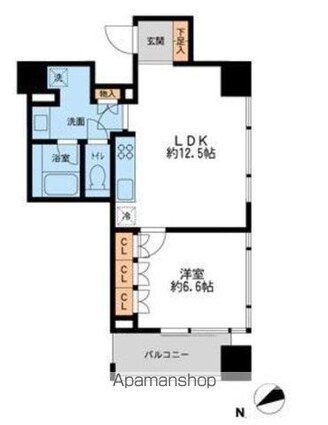 プロスペクトＫＡＬＯＮ三ノ輪[1LDK/47.61m2]の間取図