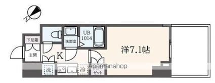 東京都中野区中野３丁目[1K/24.07m2]の間取図