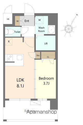 SーRESIDENCE渡辺通ASCENTの間取り写真