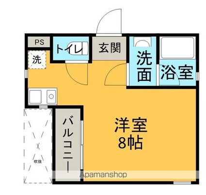 クリスタルコート[1R/27.3m2]の間取図