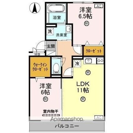 メゾン定正　Ａ[2LDK/58.07m2]の間取図