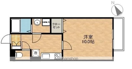 ラ・メゾンＫ２[1K/32.17m2]の間取図