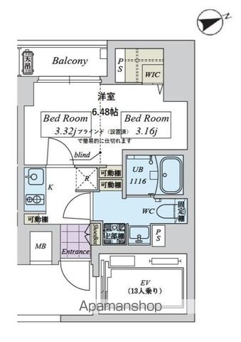 CREAL日本橋浜町の間取り写真