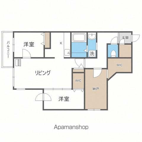 GLASS山鼻EASTの間取り写真