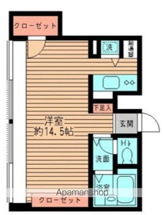 ビューテラス向丘[1R/32.42m2]の間取図