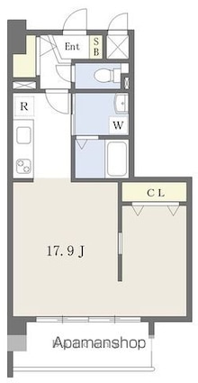 アーバン山越[1R/43.01m2]の間取図