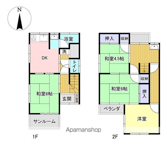 松島三丁目戸建貸家の間取り写真