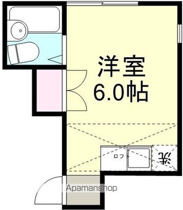 ヴィラ鶴新田　壱番館[1R/17.2m2]の間取図