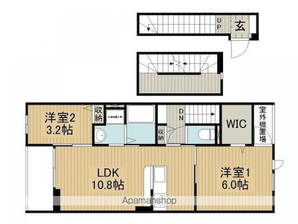 フィールドヒル　茅野[2LDK/58.06m2]の間取図