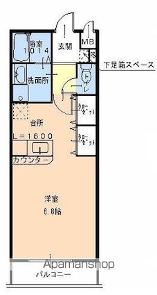 和歌山県和歌山市今福４丁目[1R/31.5m2]の間取図