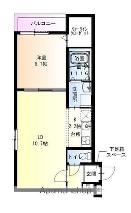フジパレス市駅東イースト[1LDK/43.05m2]の間取図
