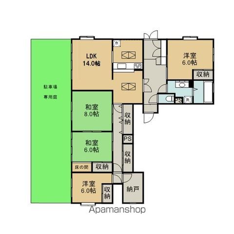 アミティ六軒町の間取り写真
