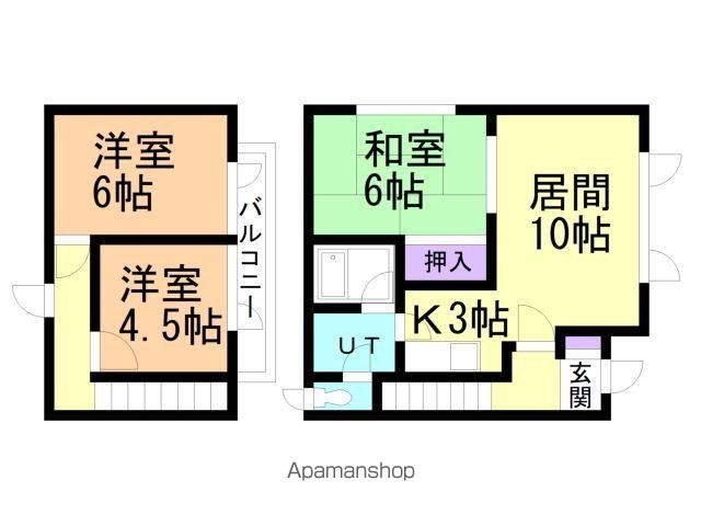 星置3条6丁目一棟二戸の間取り写真
