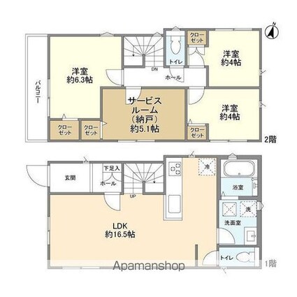 Ｋｏｌｅｔ柏南増尾１０[3SLDK/84.66m2]の間取図