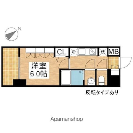 プレサンス上前津ディアシス[1K/21.66m2]の間取図