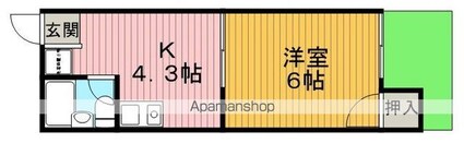 ハイツユキ[1K/22m2]の間取図