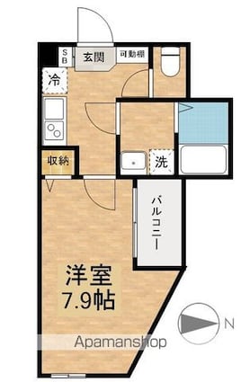 Ｔ’ｓ　Ｃｕｏｒｅ西武柳沢[1K/25.11m2]の間取図