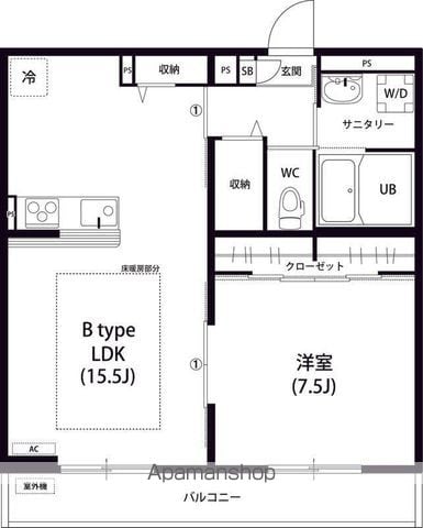 日野市日野本町のアパートの間取り