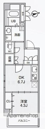 Ａｌｉｖｉｓ中野[1DK/35.78m2]の間取図