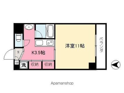 コンフォルト天山[1K/32m2]の間取図