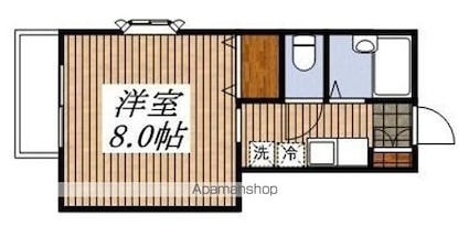 玉二ハイツ[1K/24.06m2]の間取図