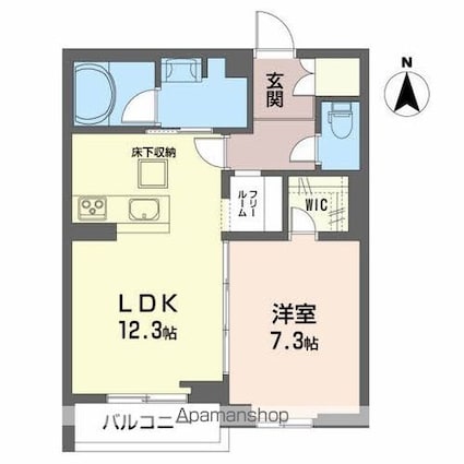 エストグラン虎丸[1LDK/50.68m2]の間取図