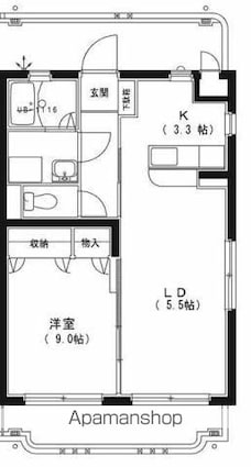 アンビシャス[1LDK/42.51m2]の間取図