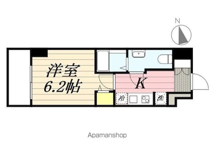 ＬＩＭＥ　ＲＥＳＩＤＥＮＣＥ　ＫＩＴＡ　ＭＡＴＳＵＤＯ[1K/22.78m2]の間取図
