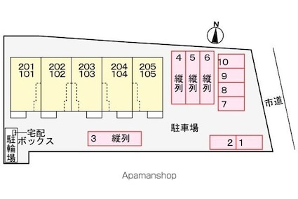 フェリーチェ　トイシザキ[1LDK/50.05m2]の配置図